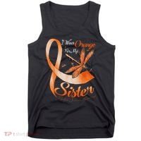 I Wear Orange For My Sister Ms Dragonfly Multiple Sclerosis Tank Top thumb 0