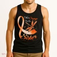I Wear Orange For My Sister Ms Dragonfly Multiple Sclerosis Tank Top thumb 3