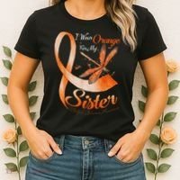 I Wear Orange For My Sister Ms Dragonfly Multiple Sclerosis Women's T-Shirt thumb 2