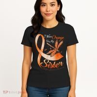 I Wear Orange For My Sister Ms Dragonfly Multiple Sclerosis Women's T-Shirt thumb 4