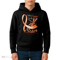 I Wear Orange For My Sister Ms Dragonfly Multiple Sclerosis Kids Hoodie thumb 4