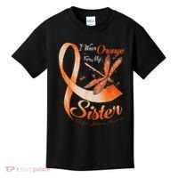 I Wear Orange For My Sister Ms Dragonfly Multiple Sclerosis Kids T-Shirt thumb 0