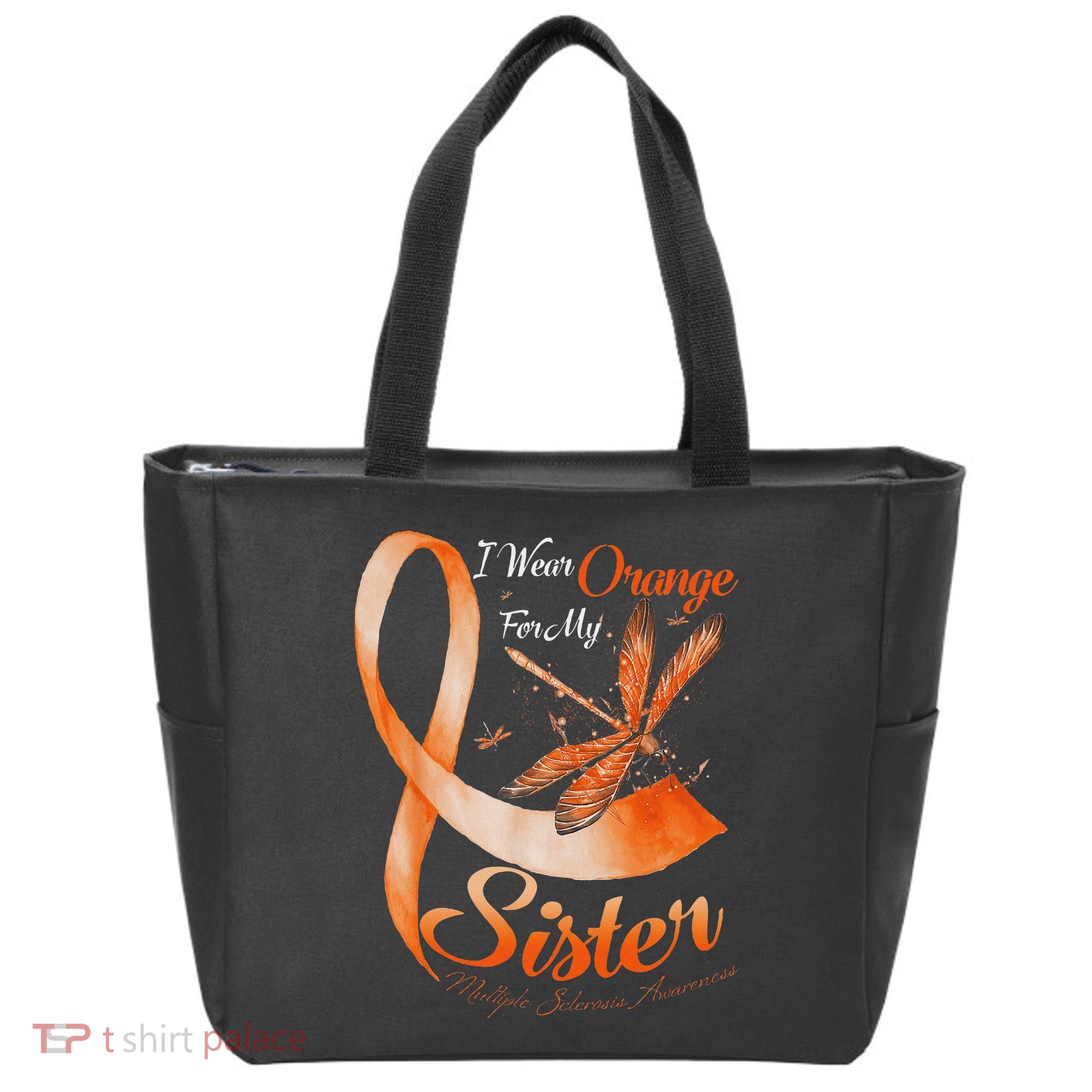 I Wear Orange For My Sister Ms Dragonfly Multiple Sclerosis Tote Bag