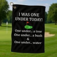 I Was One Under Today, Funny Golf Golfer Lovers Game Tee TShirt Golf Towel thumb 1