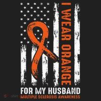  I Wear Orange For My Husband Multiple Sclerosis  Beanie thumb 2