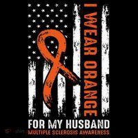  I Wear Orange For My Husband Multiple Sclerosis  Women's Hoodie thumb 2