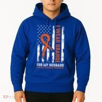  I Wear Orange For My Husband Multiple Sclerosis  Hoodie thumb 2