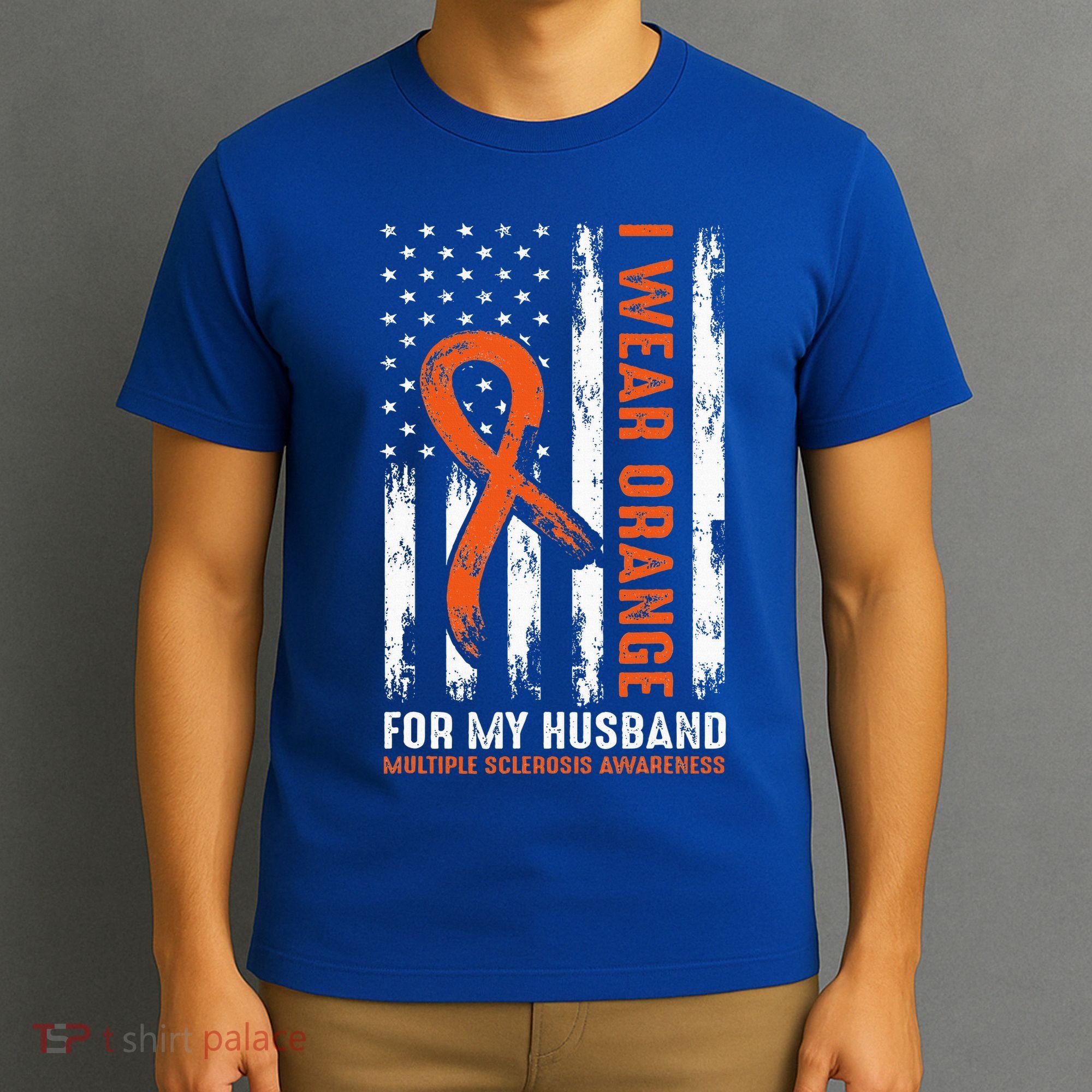  I Wear Orange For My Husband Multiple Sclerosis  T-Shirt