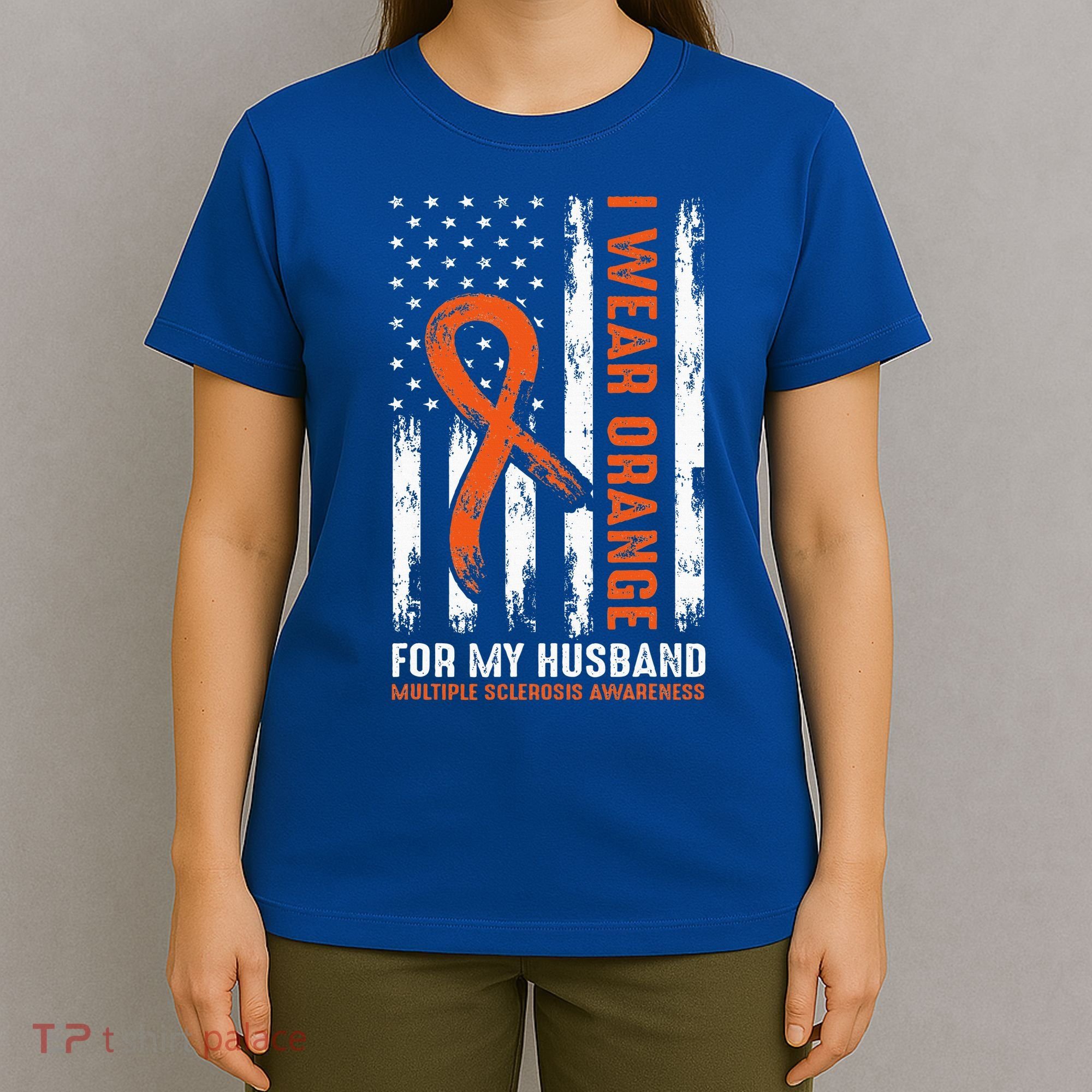  I Wear Orange For My Husband Multiple Sclerosis  T-Shirt