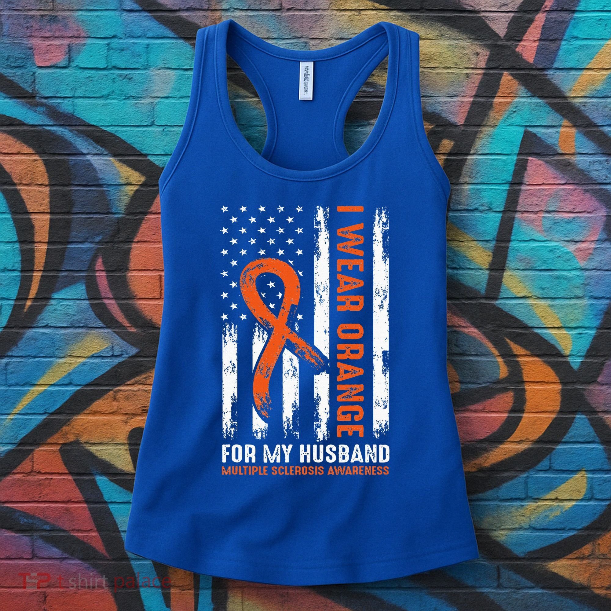  I Wear Orange For My Husband Multiple Sclerosis  Women's Tank Top