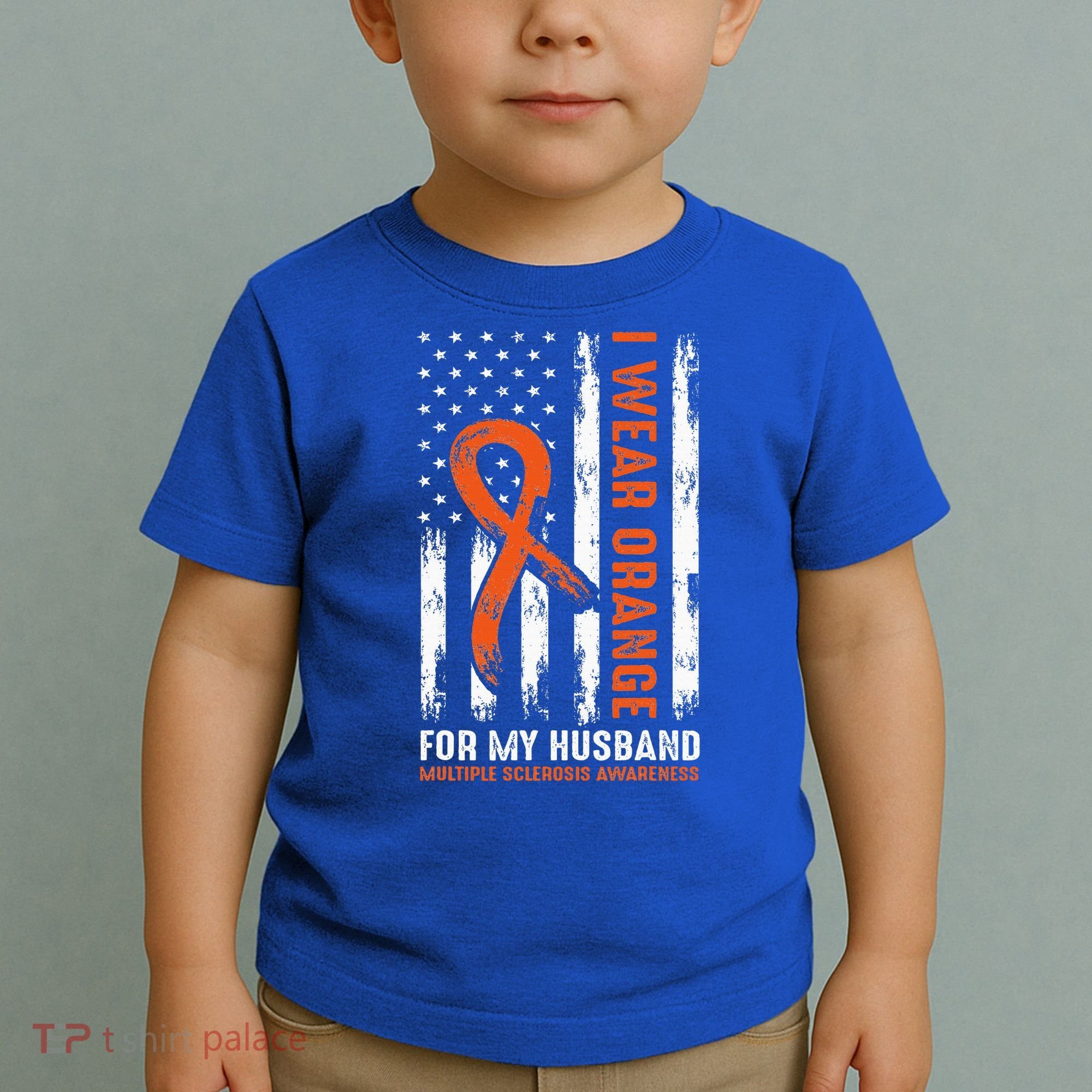  I Wear Orange For My Husband Multiple Sclerosis  Toddler T-Shirt