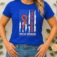  I Wear Orange For My Husband Multiple Sclerosis  Women's T-Shirt thumb 2