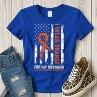  I Wear Orange For My Husband Multiple Sclerosis  Women's T-Shirt thumb 3