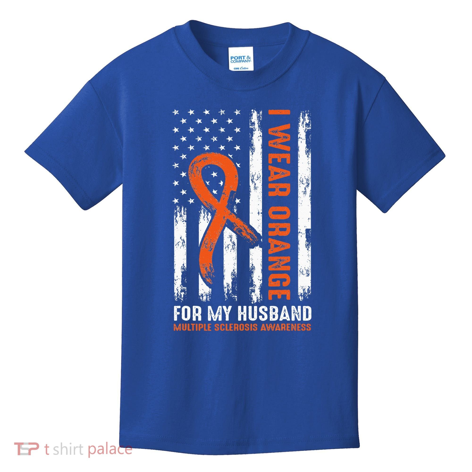  I Wear Orange For My Husband Multiple Sclerosis  Kids T-Shirt