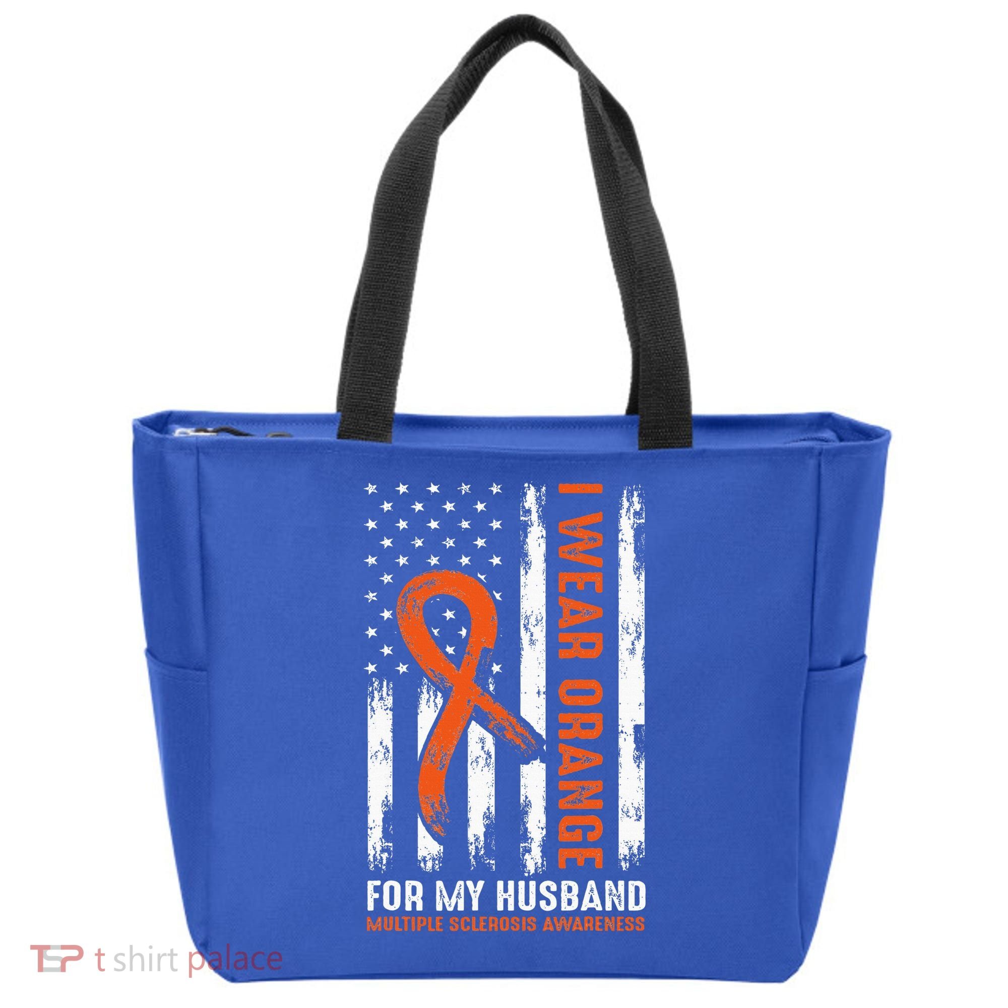  I Wear Orange For My Husband Multiple Sclerosis  Tote Bag