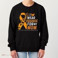 I Wear Orange For My Moms Ms Multiple Sclerosis Awareness Women's Sweatshirt thumb 0