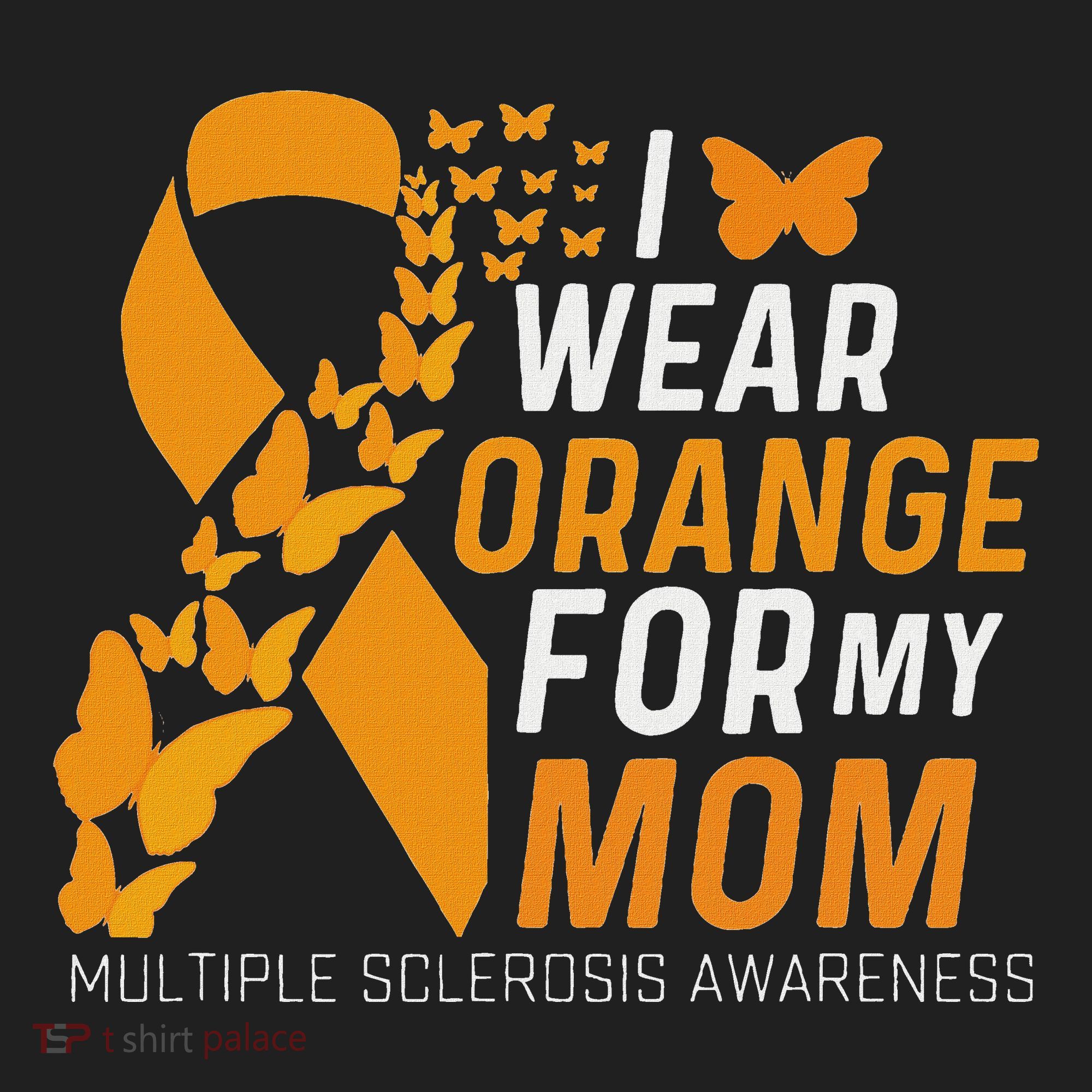 I Wear Orange For My Moms Ms Multiple Sclerosis Awareness Beanie