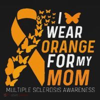 I Wear Orange For My Moms Ms Multiple Sclerosis Awareness Women's Hoodie thumb 2