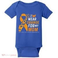 I Wear Orange For My Moms Ms Multiple Sclerosis Awareness Baby Bodysuit thumb 0