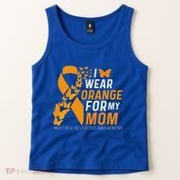 I Wear Orange For My Moms Ms Multiple Sclerosis Awareness Tank Top thumb 2