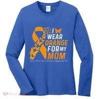 I Wear Orange For My Moms Ms Multiple Sclerosis Awareness Women's Long Sleeve Shirt thumb 0