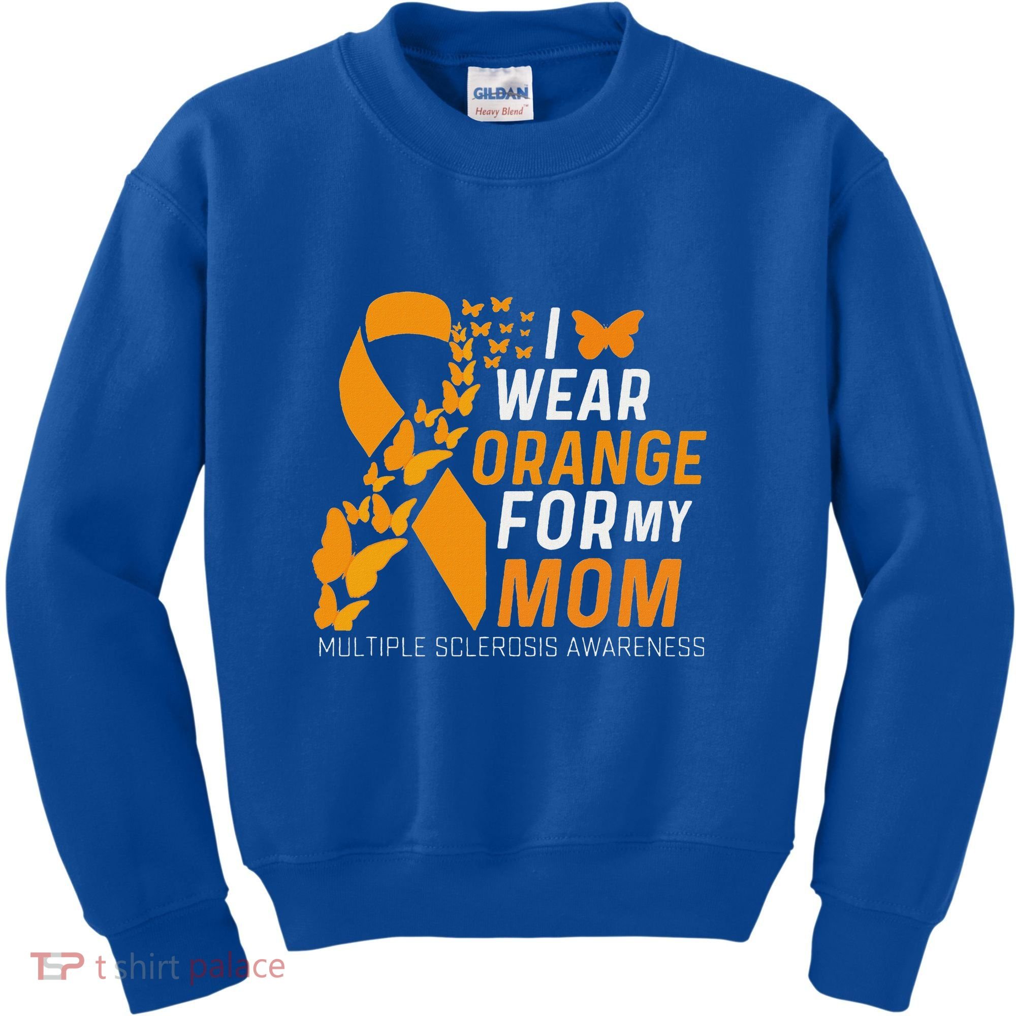 I Wear Orange For My Moms Ms Multiple Sclerosis Awareness Kids Sweatshirt