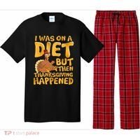 I Was On A Diet But Then Thanksgiving Happened Pajama Set thumb 0