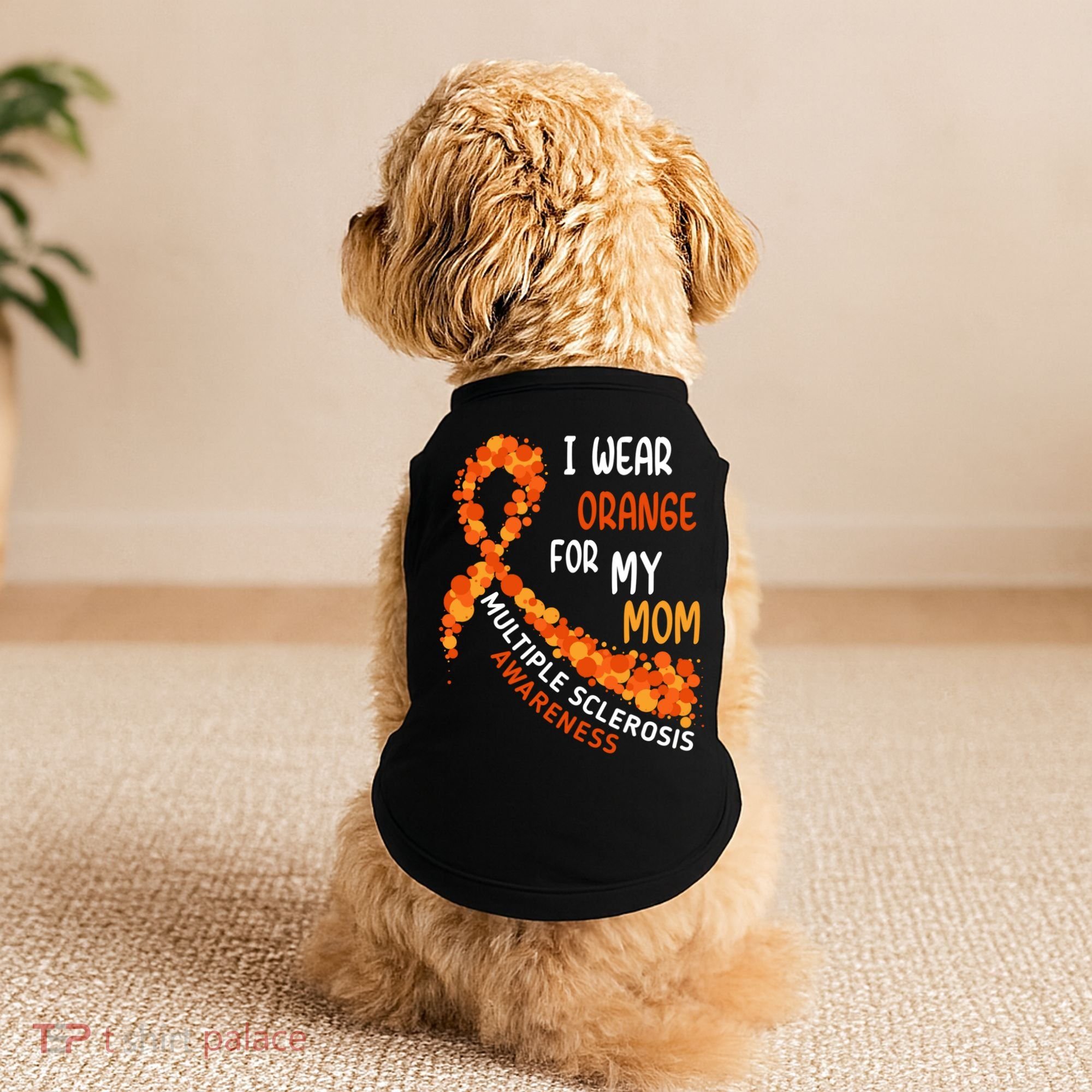 I Wear Orange For My Mom Multiple Sclerosis Awareness Doggie Tank