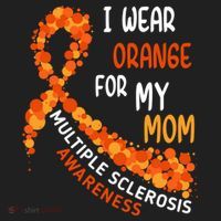I Wear Orange For My Mom Multiple Sclerosis Awareness Beanie thumb 2