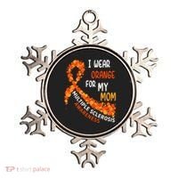 I Wear Orange For My Mom Multiple Sclerosis Awareness Ornament thumb 0