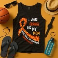 I Wear Orange For My Mom Multiple Sclerosis Awareness Tank Top thumb 4