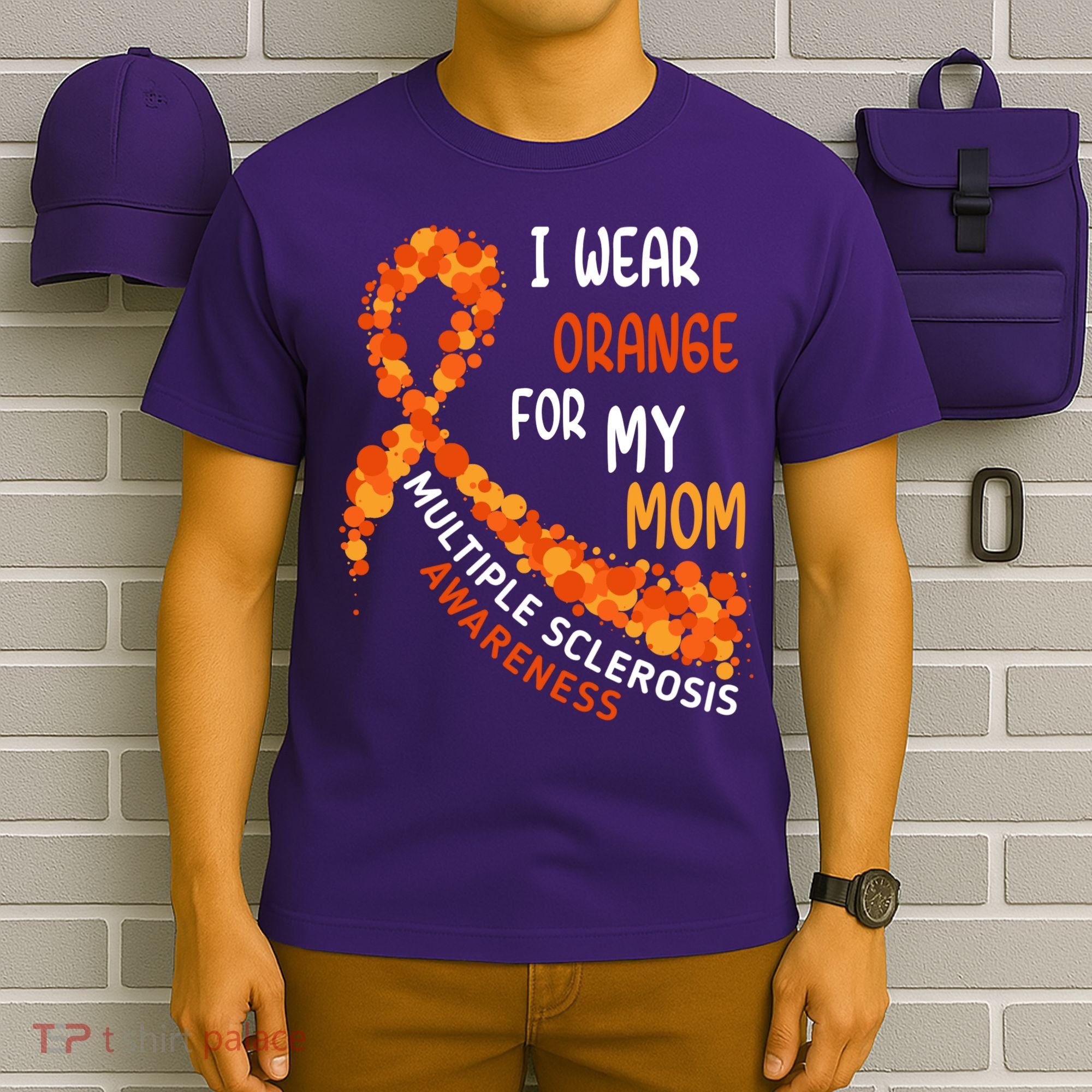 I Wear Orange For My Mom Multiple Sclerosis Awareness T-Shirt