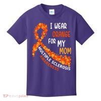 I Wear Orange For My Mom Multiple Sclerosis Awareness Kids T-Shirt thumb 0