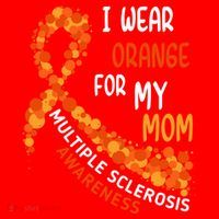 I Wear Orange For My Mom Multiple Sclerosis Awareness Santa Hat thumb 1