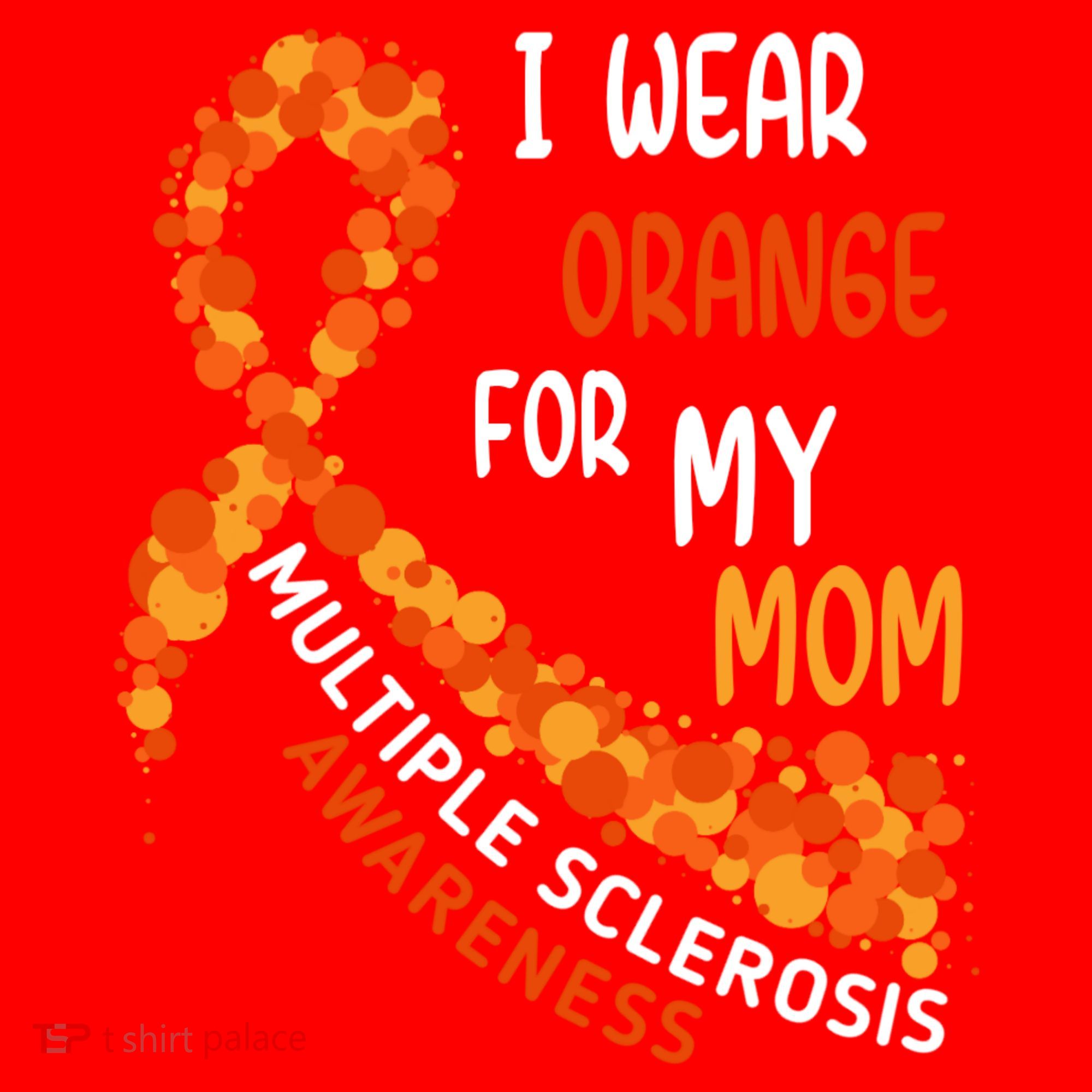 I Wear Orange For My Mom Multiple Sclerosis Awareness Santa Hat