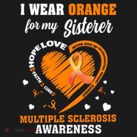 I Wear Orange For My Sister Multiple Sclerosis Ms Cool Gift Women's Hoodie thumb 2