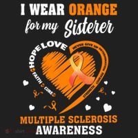 I Wear Orange For My Sister Multiple Sclerosis Ms Cool Gift Hat thumb 2
