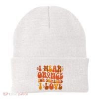 I Wear Orange For Someone I Love Ms Awareness Beanie thumb 0