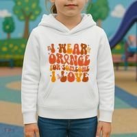 I Wear Orange For Someone I Love Ms Awareness Kids Hoodie thumb 3