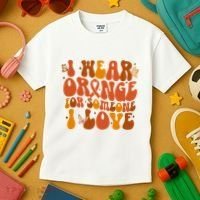 I Wear Orange For Someone I Love Ms Awareness Kids T-Shirt thumb 3