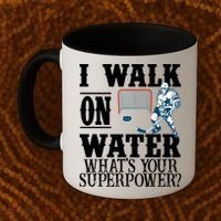 I Walk On Water What's Your Superpower? Hockey Coffee Mug thumb 2