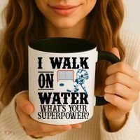 I Walk On Water What's Your Superpower? Hockey Coffee Mug thumb 3