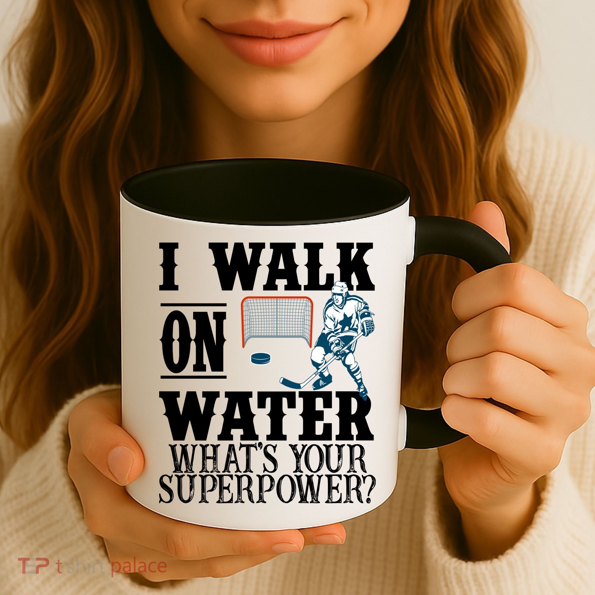 I Walk On Water What's Your Superpower? Hockey Coffee Mug