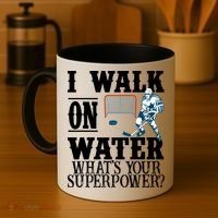 I Walk On Water What's Your Superpower? Hockey Coffee Mug thumb 4