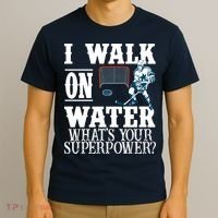 I Walk On Water What's Your Superpower? Hockey T-Shirt thumb 3
