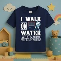 I Walk On Water What's Your Superpower? Hockey Toddler T-Shirt thumb 3