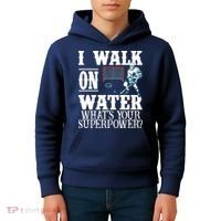 I Walk On Water What's Your Superpower? Hockey Kids Hoodie thumb 4