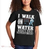 I Walk On Water What's Your Superpower? Hockey Kids T-Shirt thumb 2