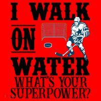 I Walk On Water What's Your Superpower? Hockey Santa Hat thumb 1