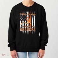I Wear Orange Grandpa Multiple Sclerosis Ms Flag Funny Gift Women's Sweatshirt thumb 0